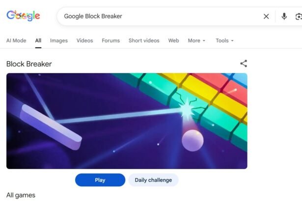 Google Block Breaker