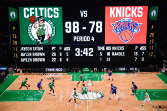 boston celtics vs knicks match player stats